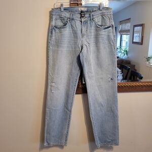 Rewash Rlaxed Fit Low Rise Distressed Jeans Light Blue